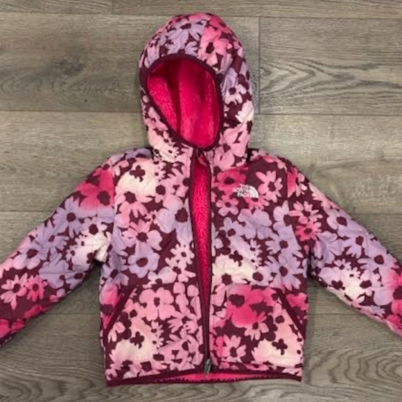 North Face Kids Jacket with furry lining plus matching fleece (size 5T) - Picture 1 of 4